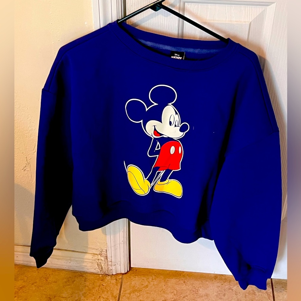Disney Women's Royal Blue Mickey Mouse Sweatshirt